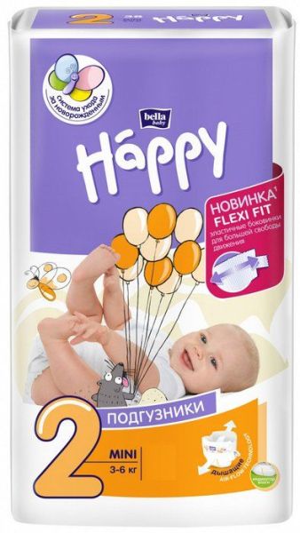 Подгузники Bella happy мини 3-6кг 1шт фотография